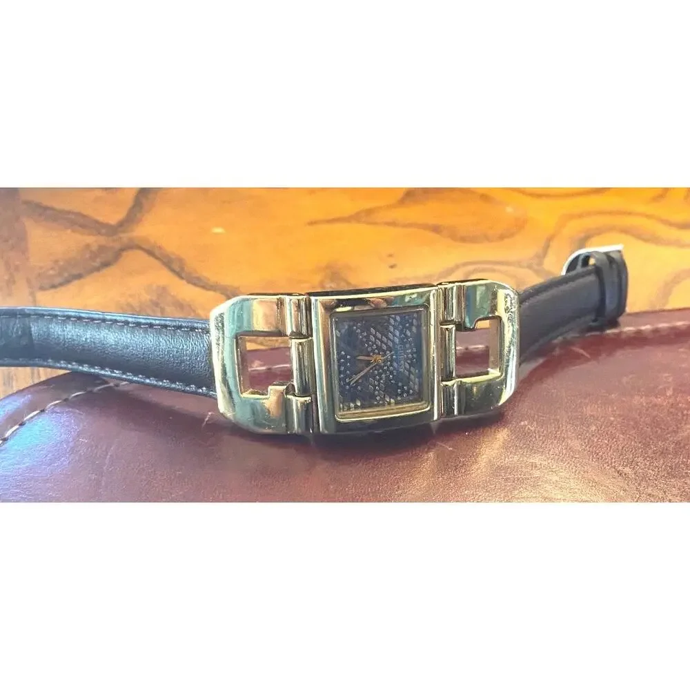 Women's Guess Watch, W0054L2, Gold Tone with Brown Leather Band, Multi Color Met